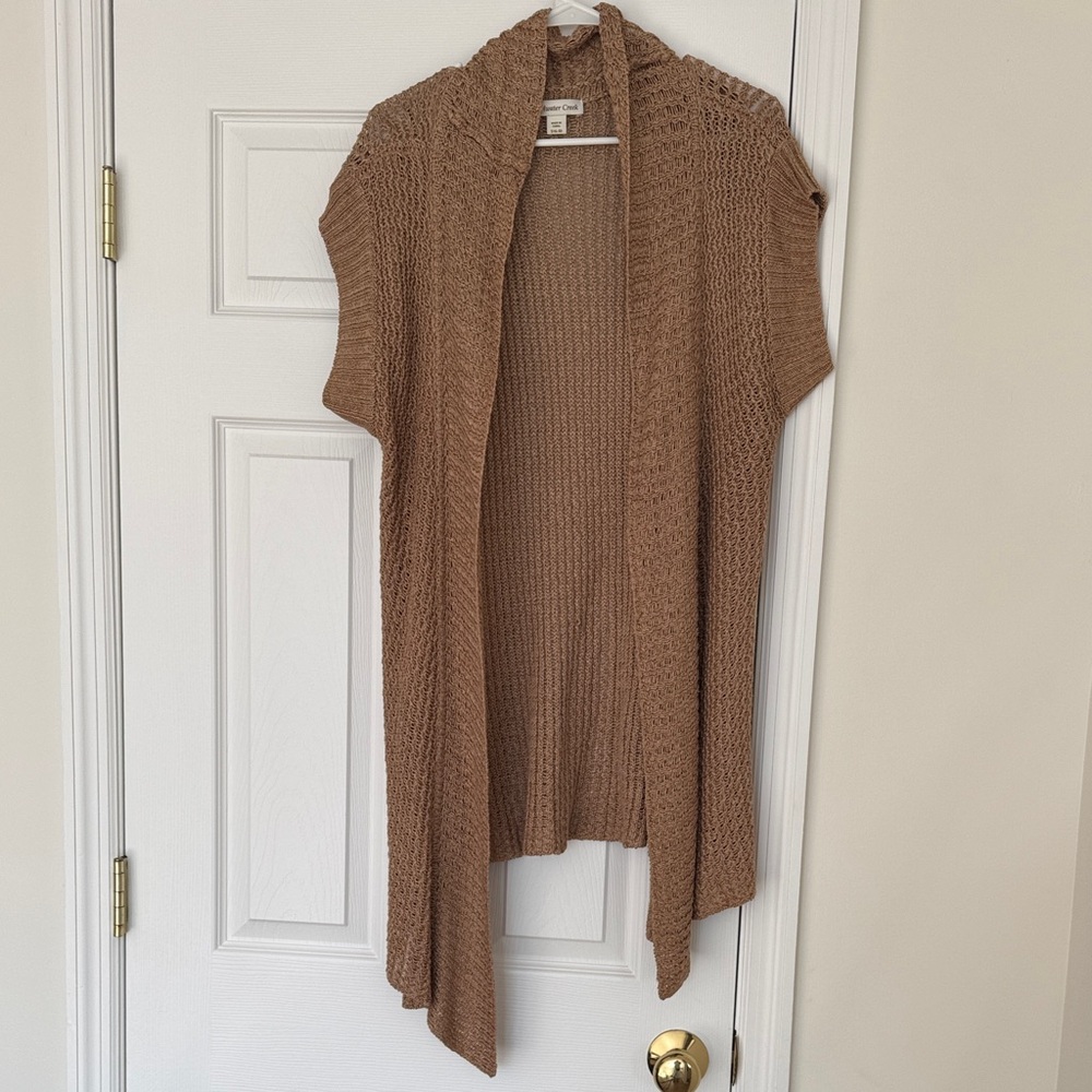 Coldwater Creek Brown Open-Front Cardigan - Small (6/8)